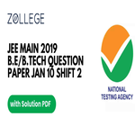 JEE Main 2019 Question Paper with Answer Key PDF Jan 10 Shift 2 ZPYP